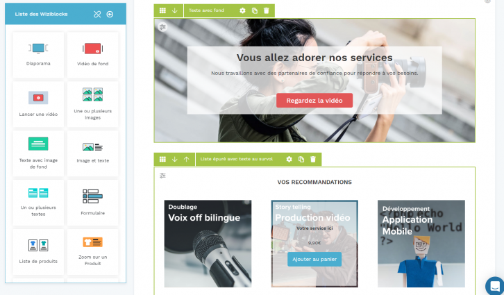 Une interface claire et intuitive.. Wizishop est au top !
